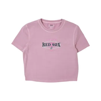 MLB Preppy Style Collection Boston Red Sox T Shirt Women's Hemp Purple