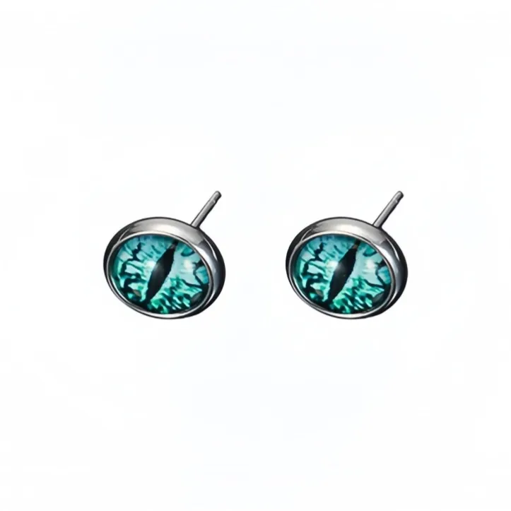Mr. Shang Titanium Steel Stud Earrings Unisex-2