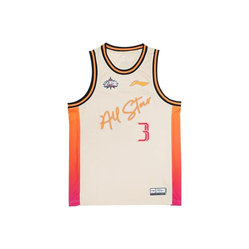 LiNing CBA Collection BadFive Collection Basketball Jerseys Unisex Milk Tea Yellow-0