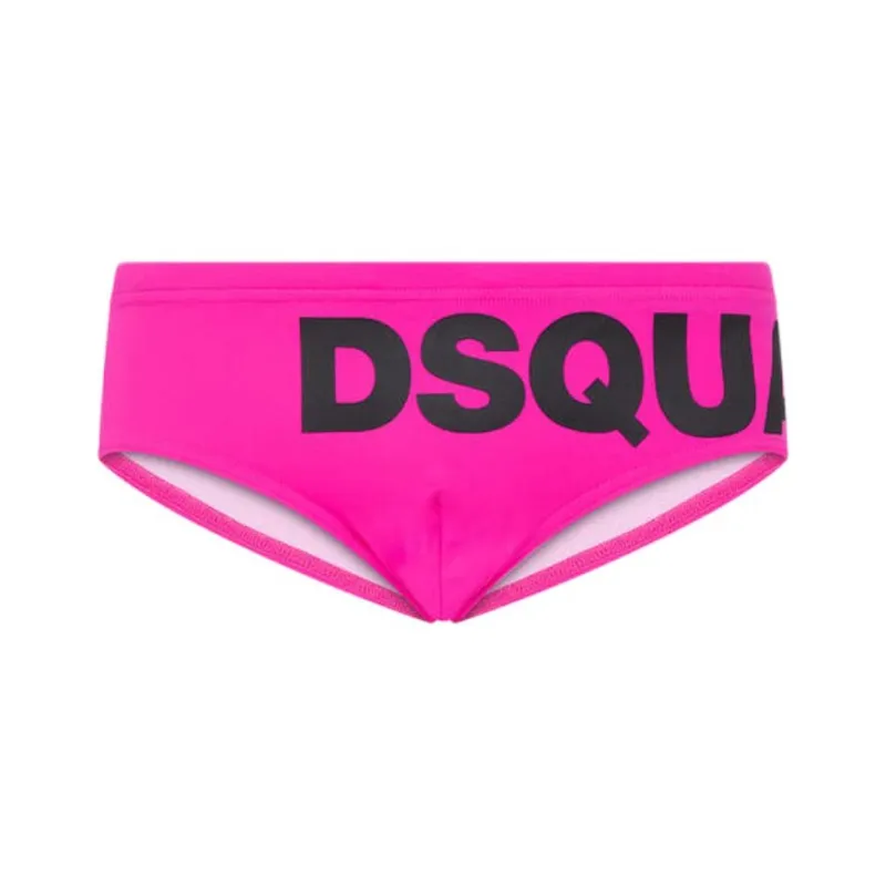 DSQUARED 2 Maxi Logo Swim Brief Swimming Shorts Men's Purple-0