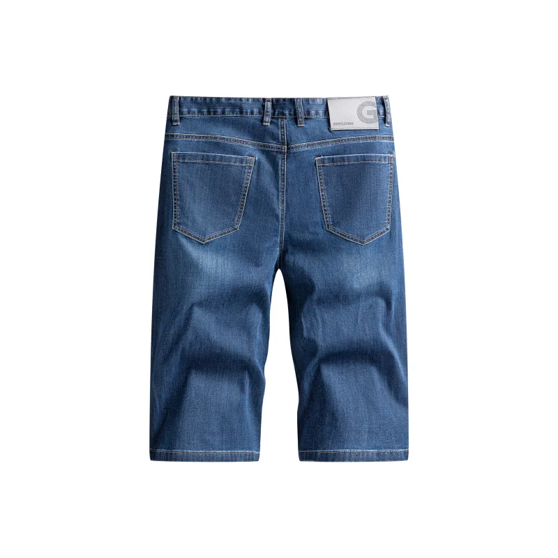 PIERRE CARDIN Knitted Fabric Denim Shorts Men's-4
