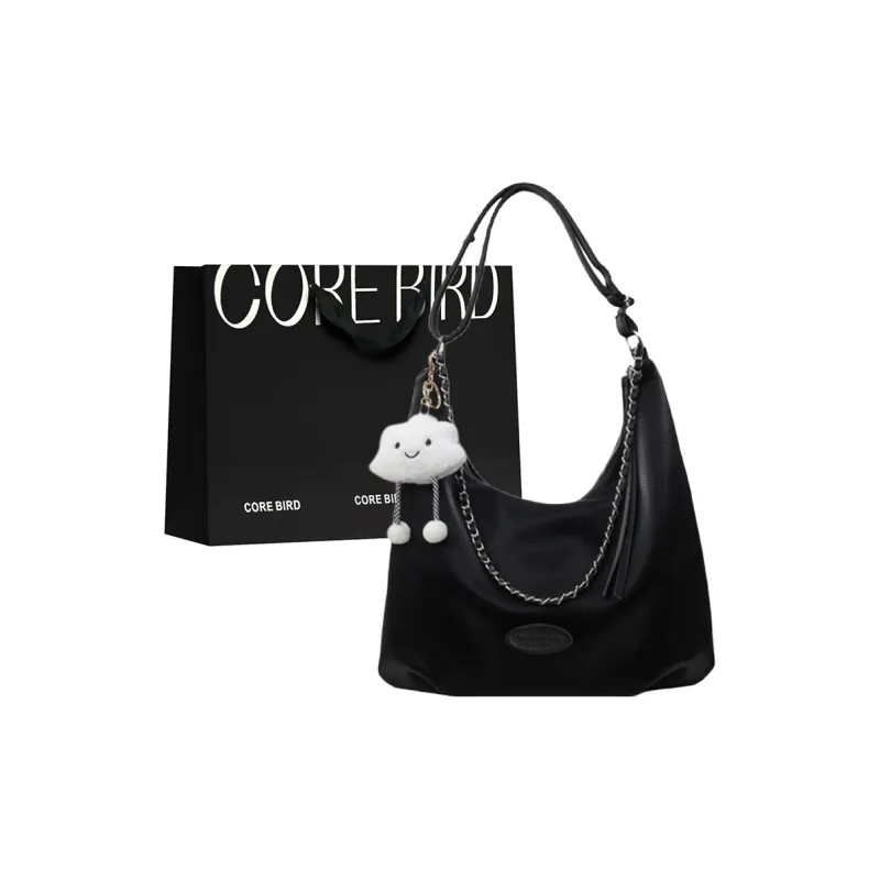 CORE BIRD PU Tote Bag, Shopping Bag, Shoulder Bag Women's Black/Ecru/Blue/Pink-3
