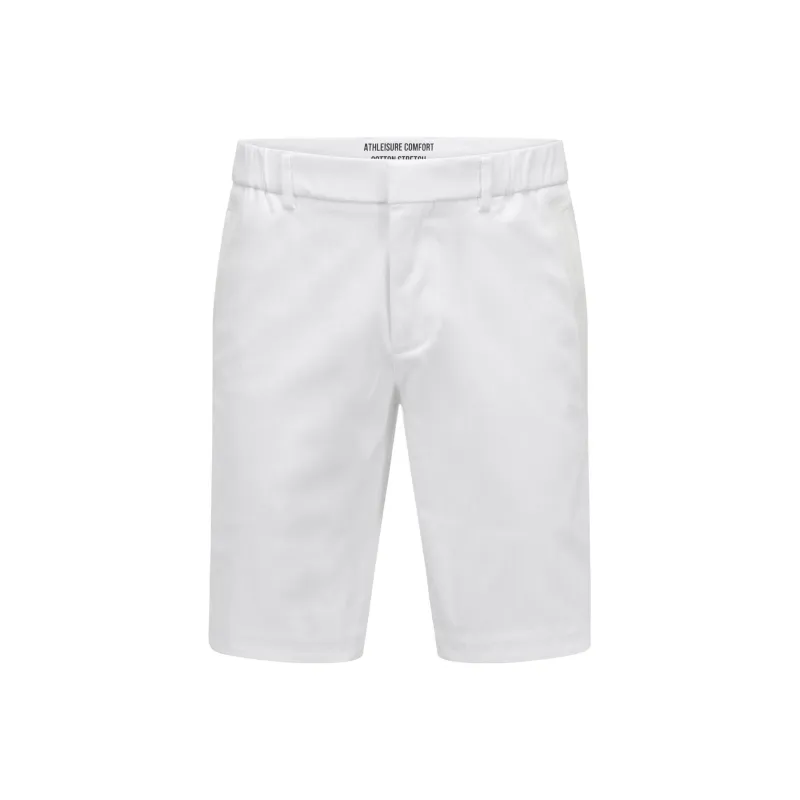 HUGO BOSS Slim-Fit Regular-Rise Sorts In A Cotton Blend Casual Shorts Men's White-0
