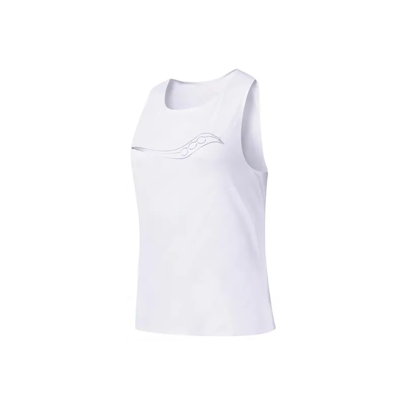 Saucony Tank Tops Women's Pearl White-0