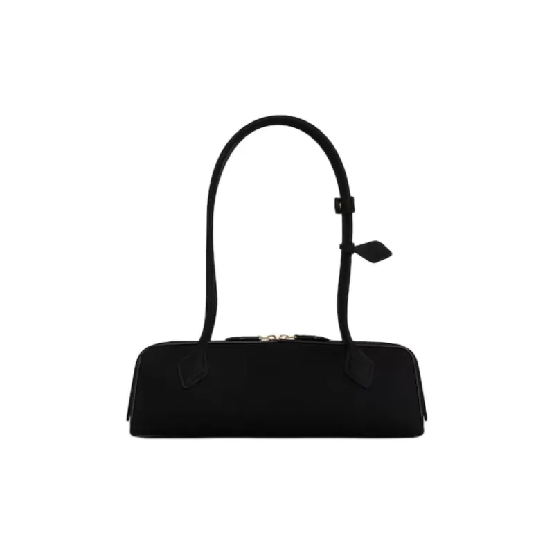 Alaia Calfskin Handbag, Shoulder Bag Medium Size Women's Black & Gold-2