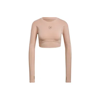 Adidas x Stella Mccartney Crop Top Women's Pearl Pink Gray