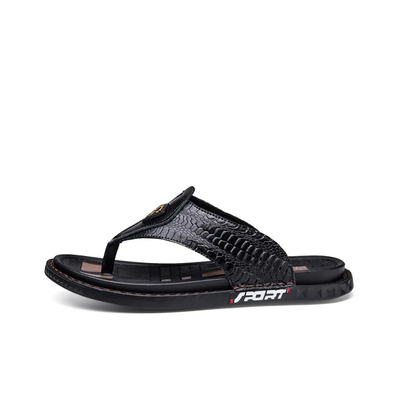 Shiozawa Rubber Sole Stitching Slip Resistant Quick Dry Flip Flops Men's-0