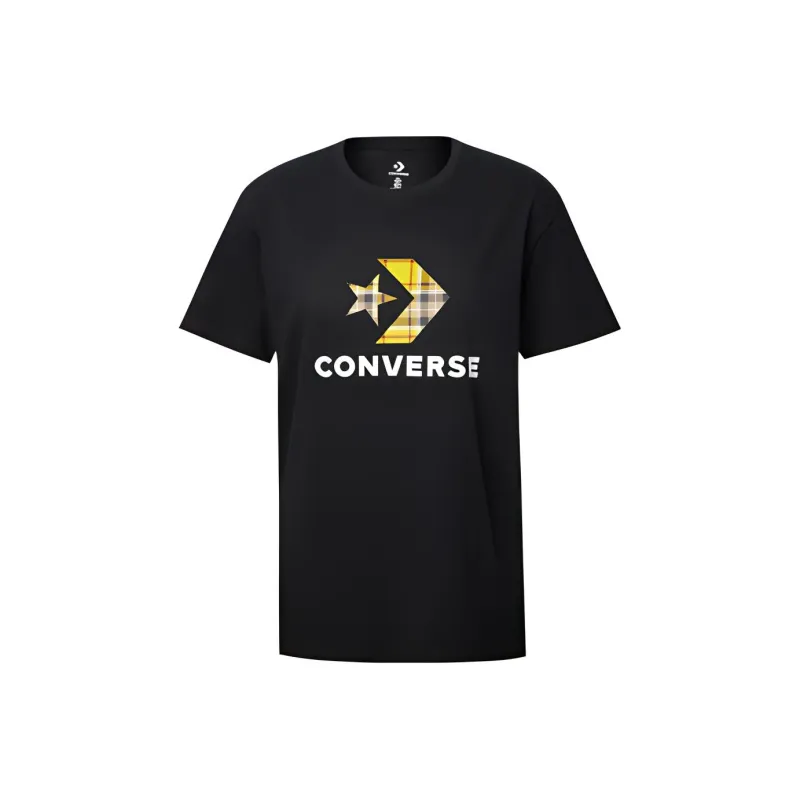 Converse Set in Sleeve T Shirt Women's Black-0