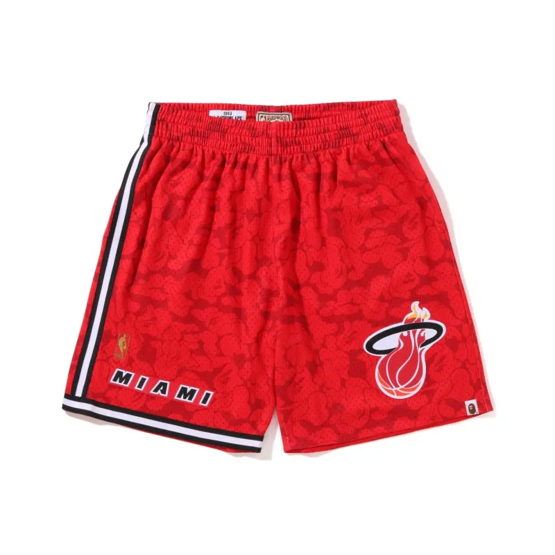 Bape X Mitchell & Ness Miami Heat Shorts-2