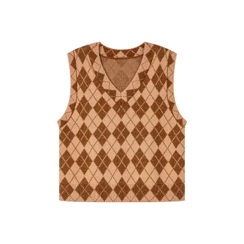 UOOYAA Tank Tops Women's Brown