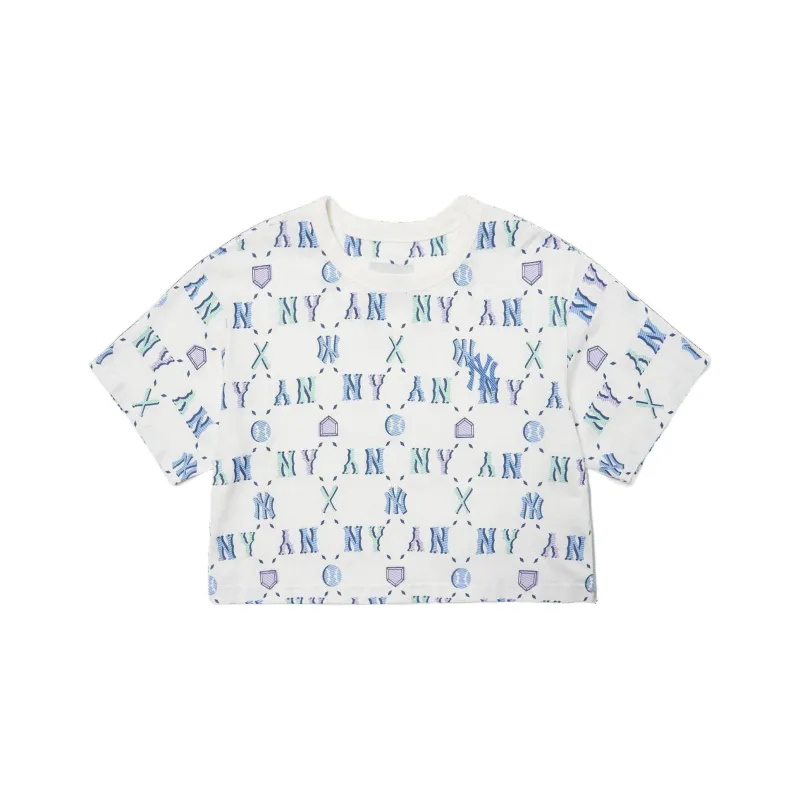 MLB T Shirt Korean Style Women's White-0