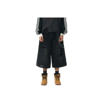 JHYQ Denim Shorts Unisex Black