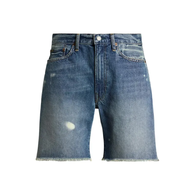 Polo Ralph Lauren Paint Splatter Detailed Denim Shorts-0