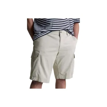 Tommy Hilfiger Big And Tall Relaxed Fit 1985 Cargo Short Casual Shorts Men's Bleached Stone Color