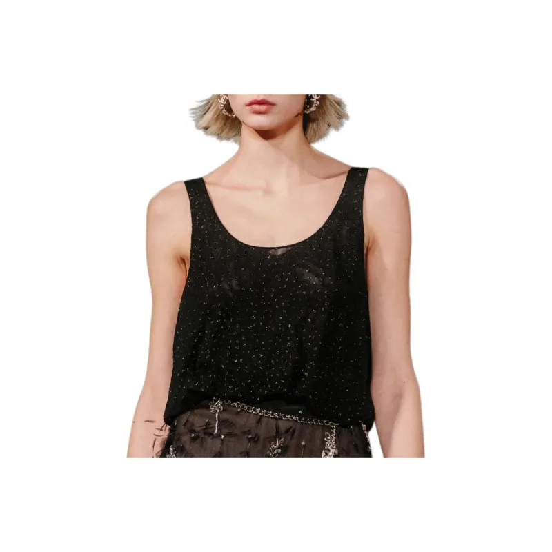 CHANEL SS24 Tank Tops Women's Black-0