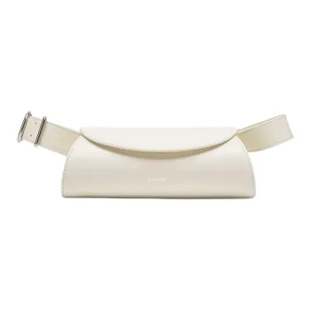 JIL SANDER Cannolo Calfskin Shoulder Bag Mini Women's Ecru