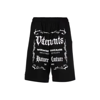 Vetements Black Label Logo Shorts