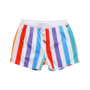 GAILANG Beach Shorts Men's Rainbow Stripes