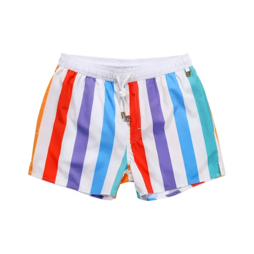 GAILANG Beach Shorts Men's Rainbow Stripes