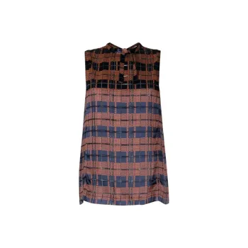 3.1 Phillip Lim Hester Checkered Satin Top