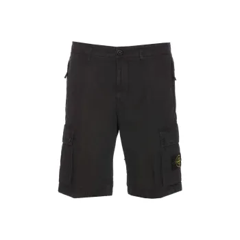 STONE ISLAND Logo Patch Knee High Shorts