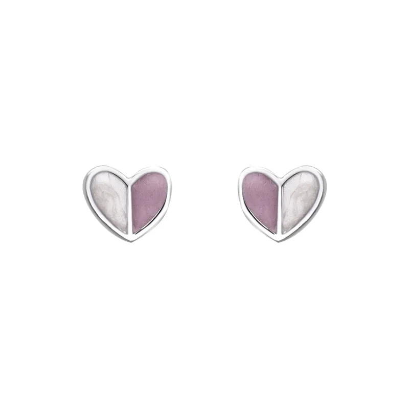 QUIET LOVE Sterling Silver Stud Earrings Women's-0