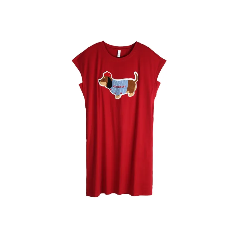 Xuan Liang Nightgown Women's Maroon-0