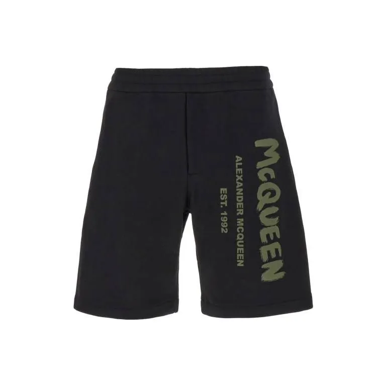 Alexander McQueen Logo Printed Bermuda Shorts-0