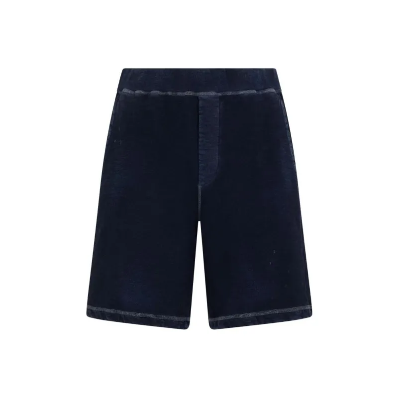 DSQUARED 2 Logo Printed Worn Out Effect Shorts-0