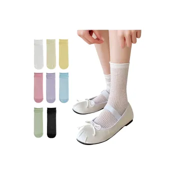 Lan Miao Mid Calf Socks Women's Shopping Bag Combo Set