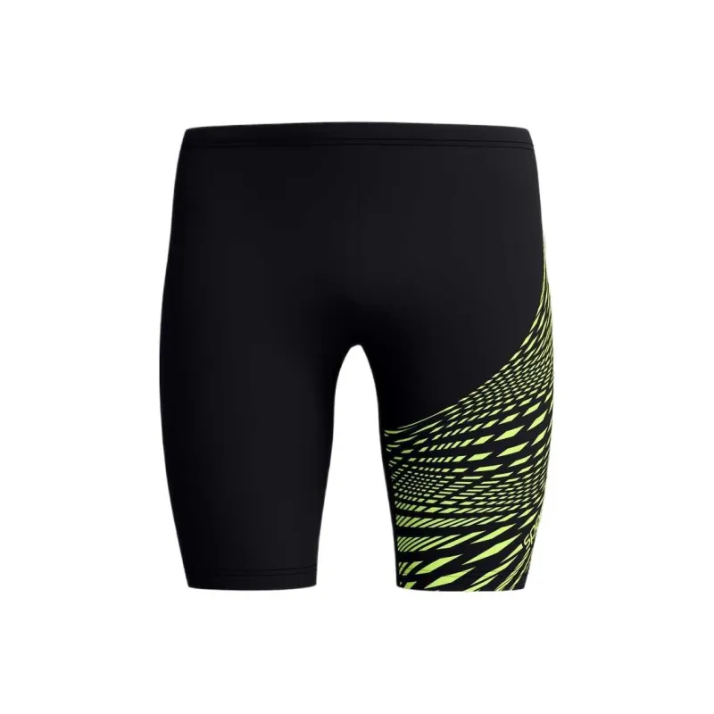 Speedo Swimming Shorts Men's Black Yellow-0