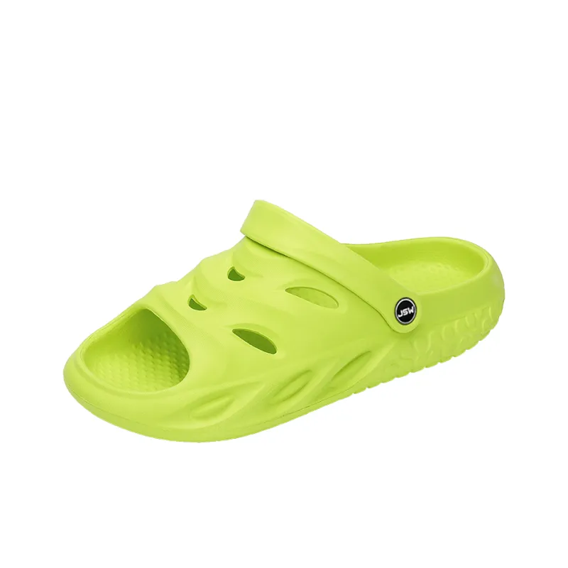 JEANSWEST Beach Sandals Men Black/White/Beige/Neon Green-10