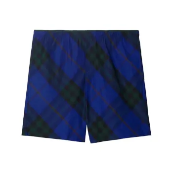 Burberry Checkered Knee Length Twill Swim Shorts