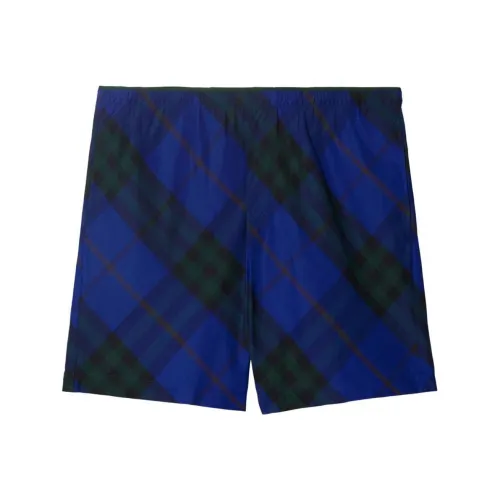 Burberry Checkered Knee Length Twill Swim Shorts