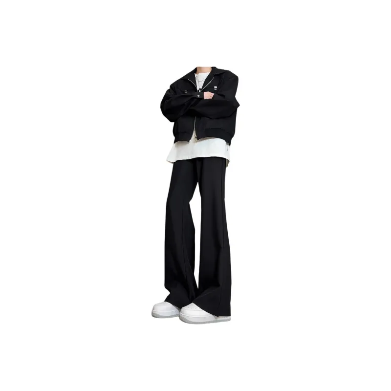 KIRHNE Casual Pants Unisex Black-0