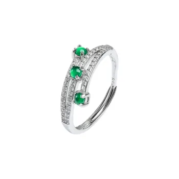 Oriental Jade Ice Type Jadeite Rings Women's