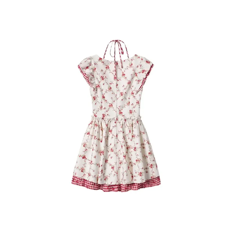 SKYA Short Sleeved Dress Women's Pink-1