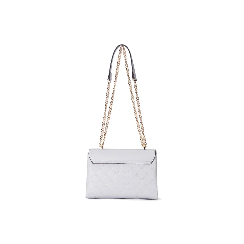 Dubaolu Polyurethane Envelope Bag, Shoulder Bag, Crossbody Bag Medium Size Women's Gray White/Ecru/Black-3