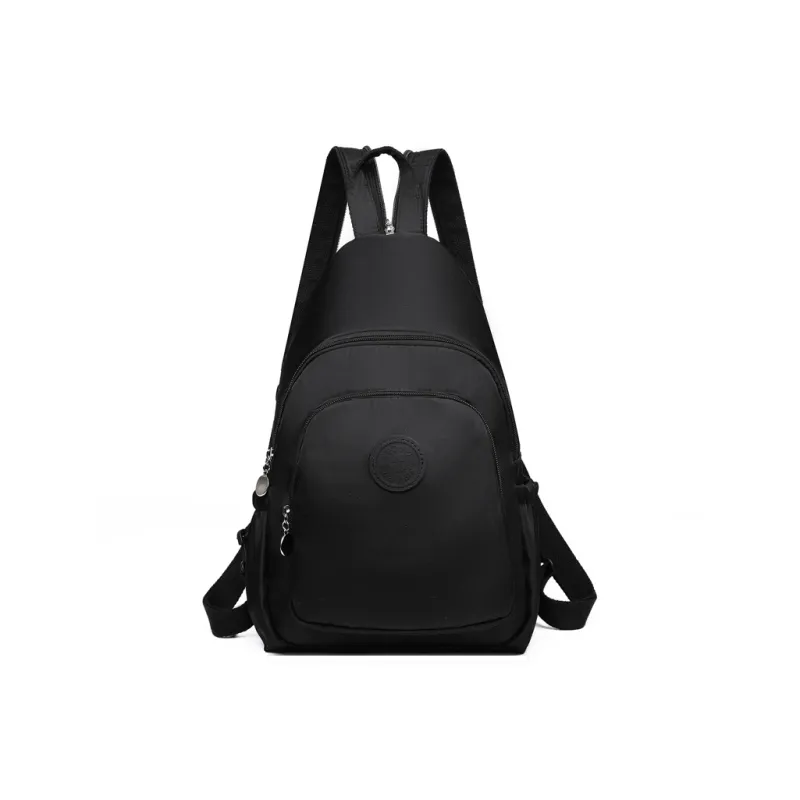 OURFUN Nylon Fabric Backpack Regular Unisex Mudra Color/Black/Khaki-3
