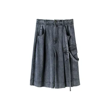 HUANXIANGZHE Casual Shorts Unisex Black Gray Color
