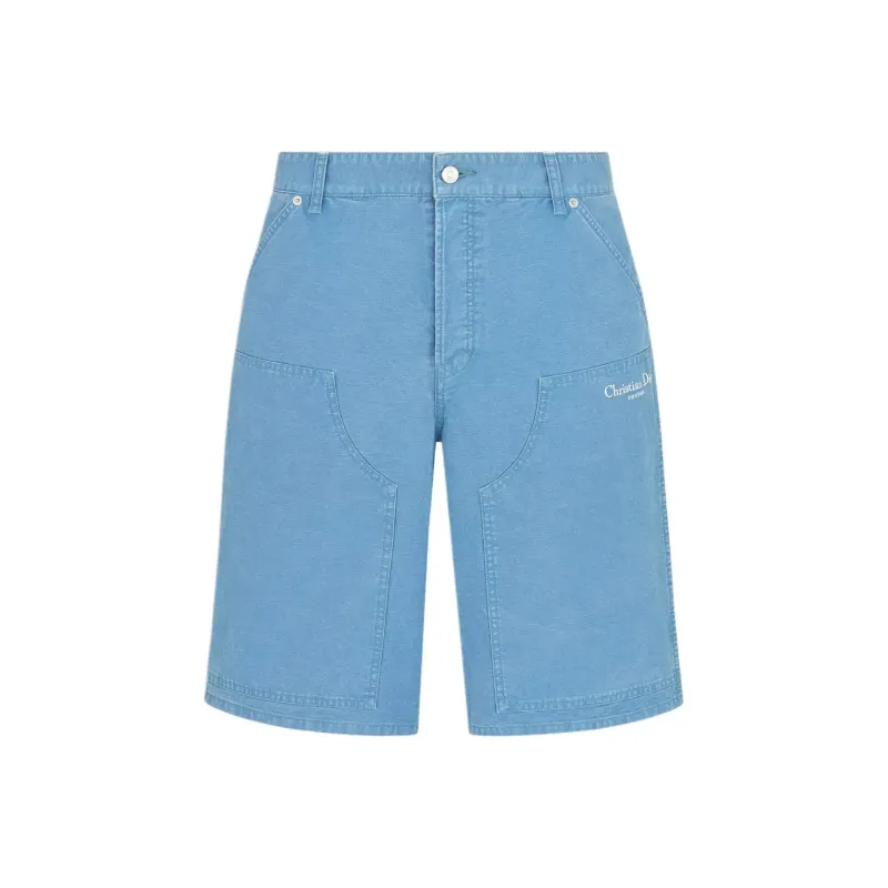 DIOR SS25 Denim Shorts Men's Blue-0