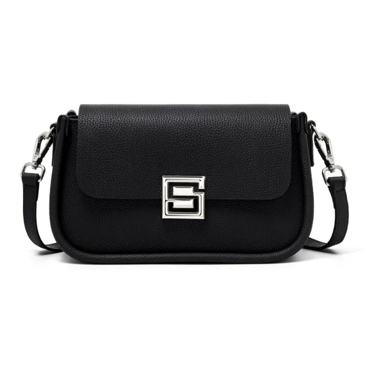 PESASRIE Top Grain Cow Leather Shoulder Bag Women's Multicolor-12