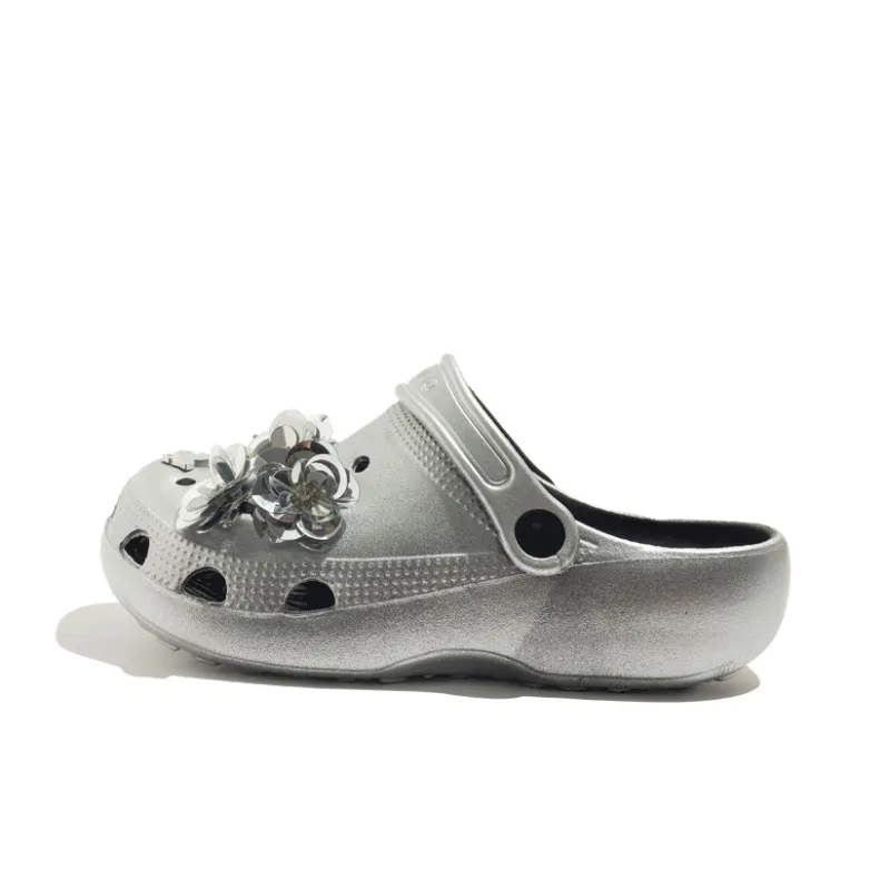 BEIER Clogs Women's Black Silver-0
