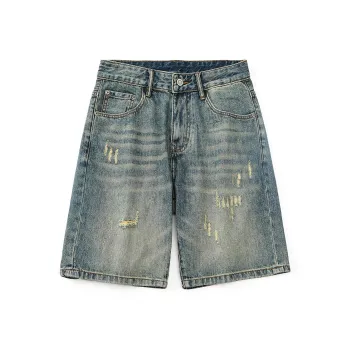 SANTASTIC Denim Shorts Men's Yellow Mud