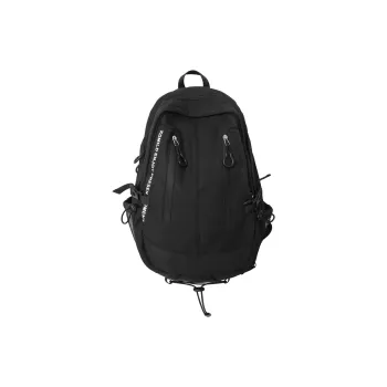 PAIBLOKS Nylon Backpack Unisex Black/White
