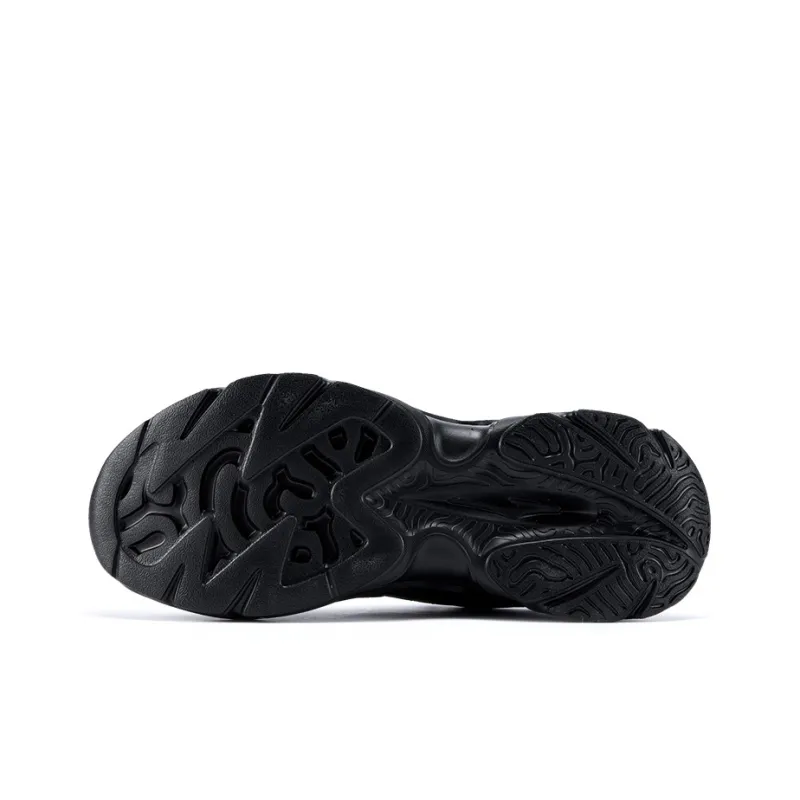 Erke Cushioning, Breathable, Lightweight Low Top Chunky Sneakers Men's Jet Black Deep Cool Gray-4