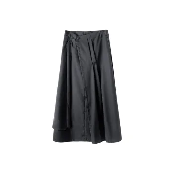 HUANXIANGZHE Skirt Unisex Black