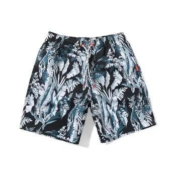 GAILANG Beach Shorts Men's Plant Print