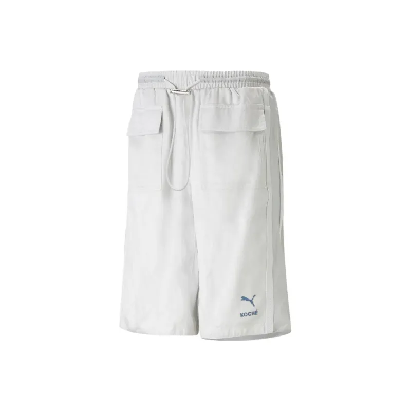 PUMA Logo Patch Drawstring Shorts-0
