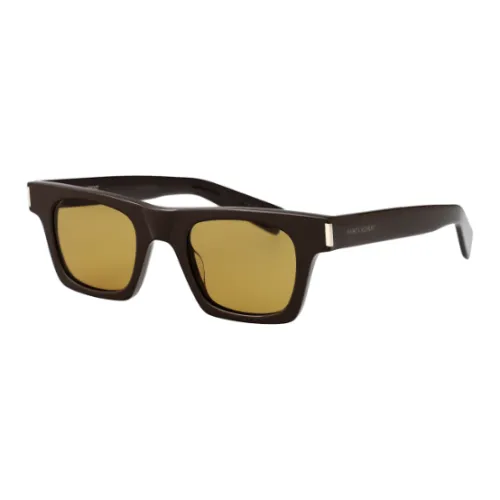 SAINT LAURENT Acetate Square Sunglasses Women's Brown